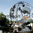 Gitterweltkugel aus Edelstahl mit 300cm Durchmesser / Standort Erfurt